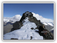 Grat unterhalb des Gipfels auf ca 3300m